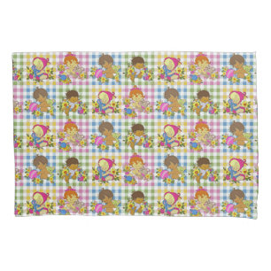 Cute Retro Colorful Patchwork Plaid Baby Shower Pillow Case