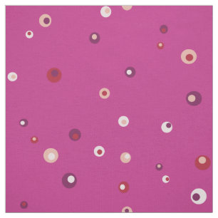 Cute retro colorful pink polka dots pattern fabric