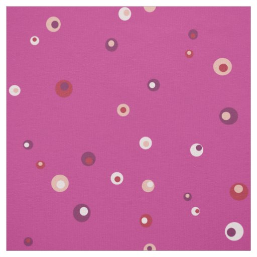 Cute retro colorful pink polka dots pattern fabric