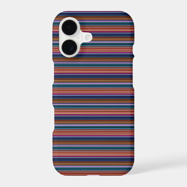 Cute retro colorful stripes iPhone case (Back)