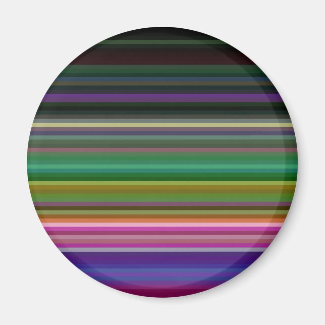 Cute retro colorful stripes magnet (Front)