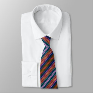 Cute retro colorful stripes neck tie