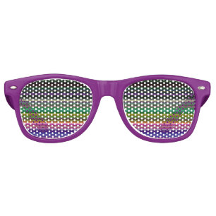 Cute retro colorful stripes sunglasses