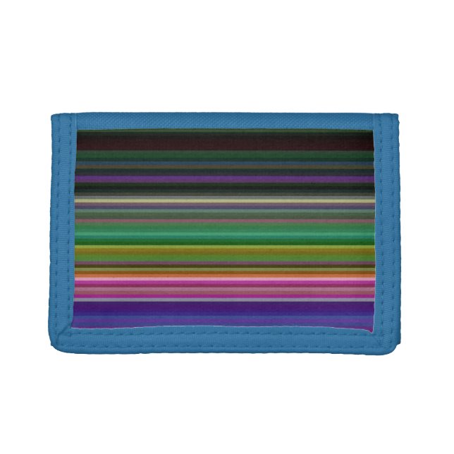 Cute retro colorful stripes trifold wallet (Front)