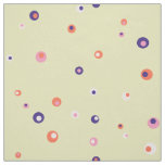 Cute retro colorful yellow polka dots pattern fabric