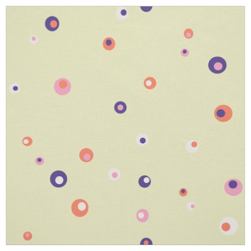 Cute retro colorful yellow polka dots pattern fabric