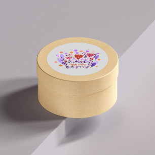 Cute retro doodle flowers Easter Sticker