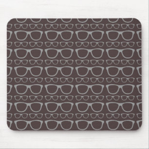 Cute Retro Eyeglass Hipster Mouse Pad