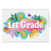 Cute Retro First Grade (Front Horizontal)