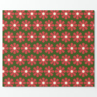 Adorable Two Flower Pattern Wrapping Paper, Zazzle