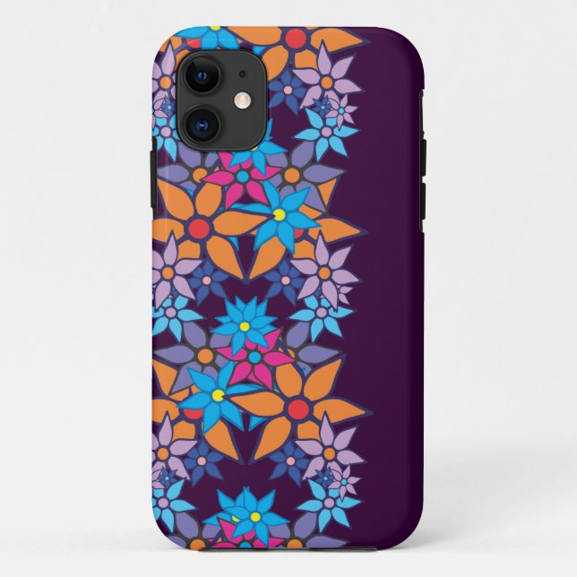 Cute Retro Floral Pattern #2 Case-Mate iPhone Case (Back)