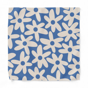 Cute Retro Floral Pattern Daisy Time Bandana