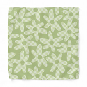 Cute Retro Floral Pattern Daisy Time Bandana