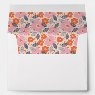 Cute Retro Floral Pattern Envelope