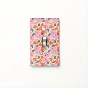 Cute Retro Floral Pattern Light Switch Cover