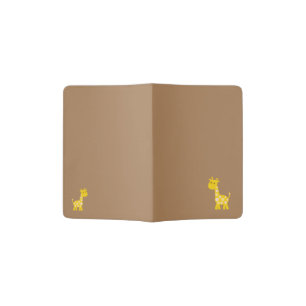 Cute Retro flowers Giraffe pastel pattern  Passport Holder