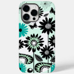 Cute retro flowers, leaves and butterflies Case-Mate iPhone 14 pro max case