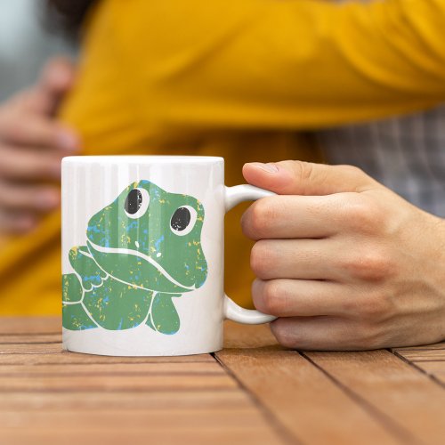 Cute Retro Frog Graphic Personalized Coffee Mug