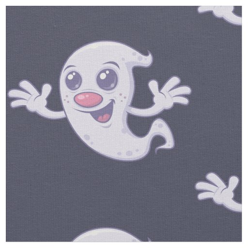Cute Retro Ghost Fabric