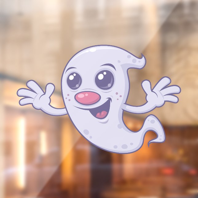 Cute Retro Ghost Window Cling (Sheet 2)