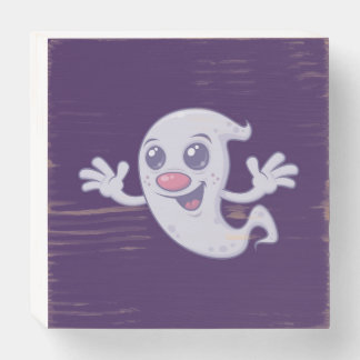 Cute Retro Ghost Wooden Box Sign