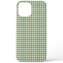 Cute Retro Green Gingham Plaid Pattern iPhone 12 Pro Max Case