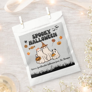 Cute Retro Groovy Spooky Ghost Favor Bag