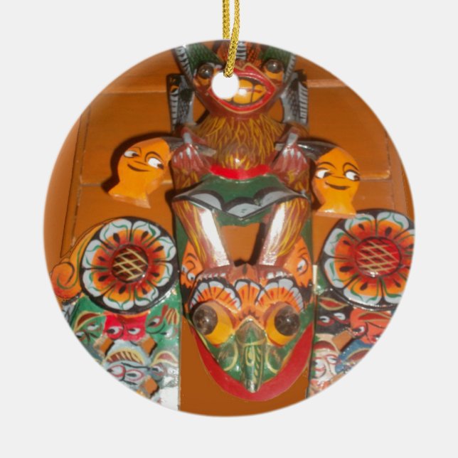 Cute Retro Halloween Bash Hakuna Matata Party Gift Ceramic Ornament (Front)