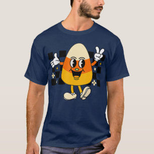 Cute Retro Halloween Candy Corn Pumpkin Costume Ki T-Shirt