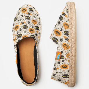 Cute Retro Halloween Pattern Espadrilles