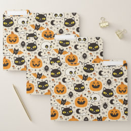 Cute Retro Halloween Pattern File Folder