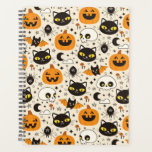 Cute Retro Halloween Pattern Planner