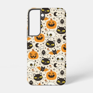 Cute Retro Halloween Pattern Samsung Galaxy S22 Case