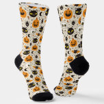 Cute Retro Halloween Pattern Socks