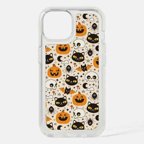 Cute Retro Halloween Pattern iPhone 15 Case