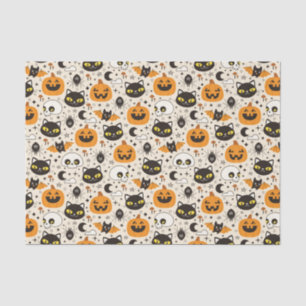 Cute Retro Halloween Pattern Tissue Paper