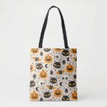 Cute Retro Halloween Pattern Tote Bag