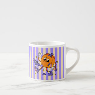 Cute Retro Halloween Pumpkin  Espresso Cup