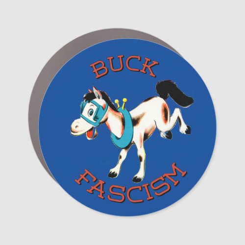 Cute Retro Horse _ Buck Fascism Car Magnet