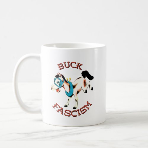 Cute Retro Horse _ Buck Fascism Coffee Mug