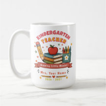 Cute Retro Kindergarten Teacher Mug