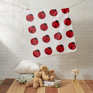 Cute retro ladybug pattern  baby blanket