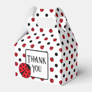 Cute retro ladybug pattern favor boxes