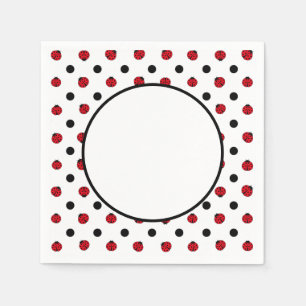 Cute retro ladybug pattern napkins