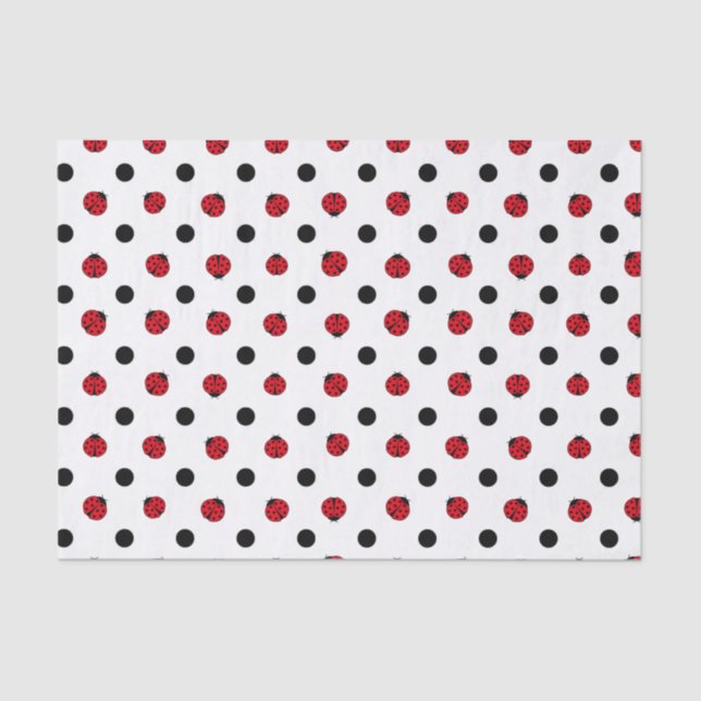 Cute retro ladybug pattern  tissue paper (Front)
