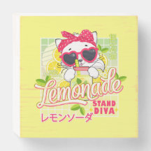 Cute Retro Lemonade Stand Diva Anime Cat