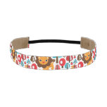 cute retro Lion kids illustration Athletic Headband