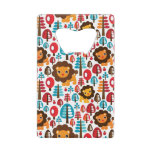 cute retro Lion kids illustration Credit Card Bottle Opener