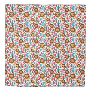 cute retro Lion kids illustration Duvet Cover