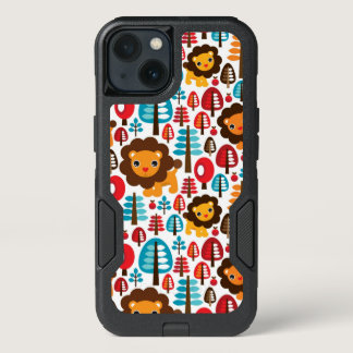 cute retro Lion kids illustration iPhone 13 Case